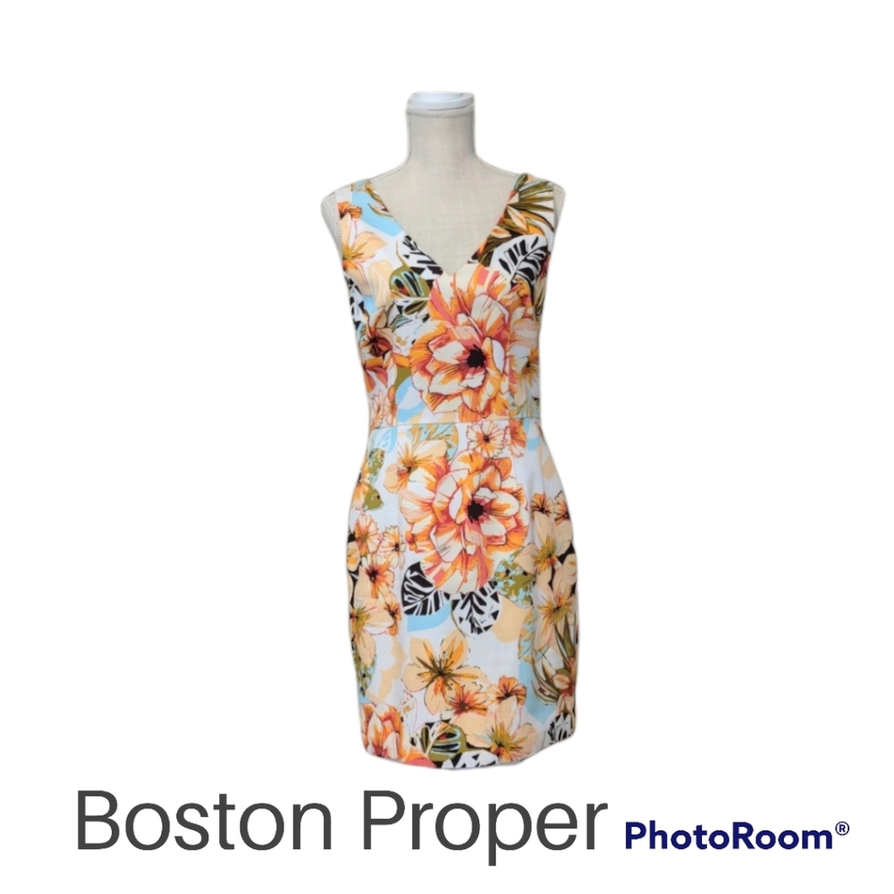 Boston Proper Floral Dress - Multicolor